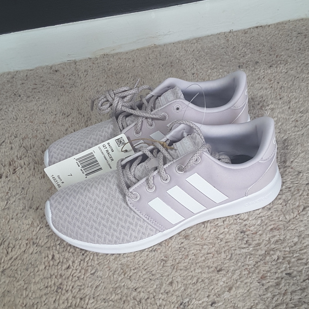 ADIDAS NEW! QT Racer Cloudfoam Sneakers Dusty Rose Size 7